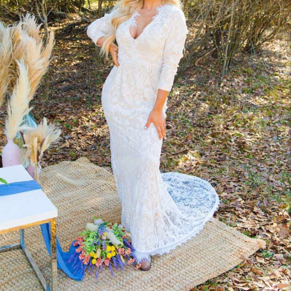Lace Dress with Train